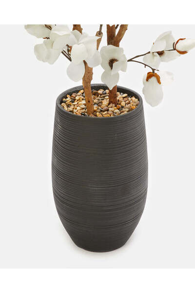 REDTAG Artificial Flower Tree In Magnesium Black Pot