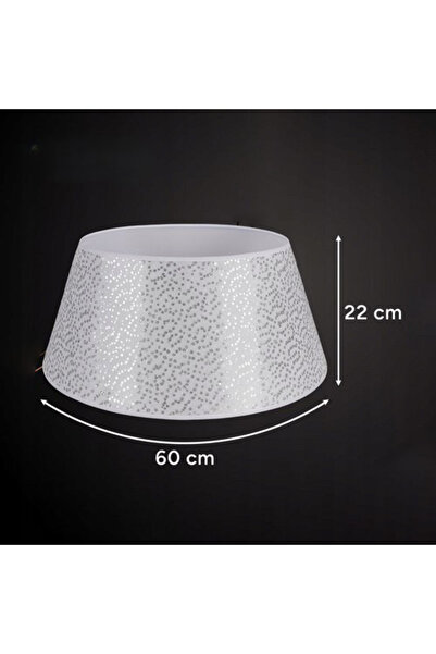 zola Decorative cover for Christmas tree stand, 60 cm, universal, velcro fastening, white with silver sequins