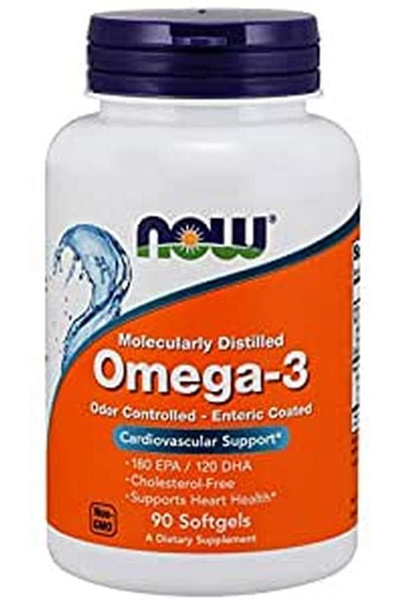 Now Foods Omega-3 1000 mg Enteric Coated Deodorized 90's