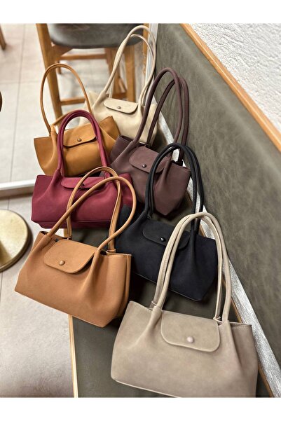 wikidayss Women's 3-Compartment Suede Shoulder Bag