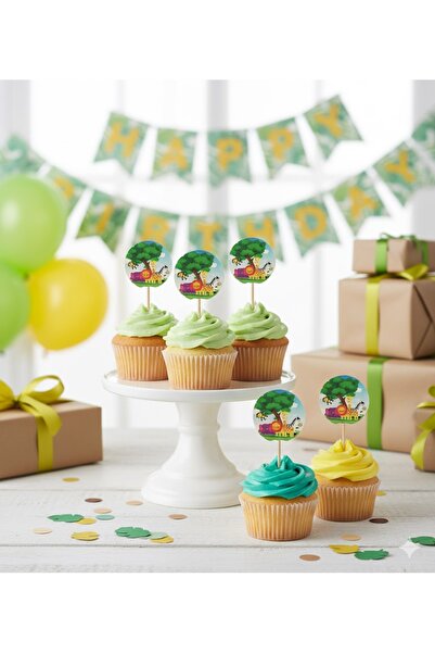 partylady 8 Pieces Safari Themed Toothpick Set / Treat Decoration (8 Pieces)