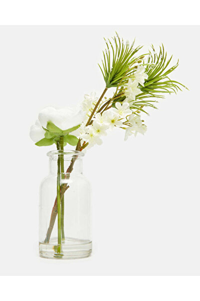REDTAG White Flower Arrangement In Glass Vase