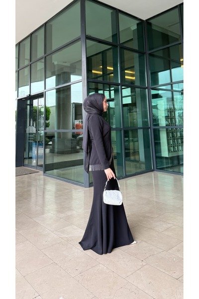 moda zeynaa Zincirli Tesettür Balık Abiye