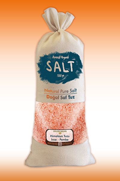 Zencefil Organik Himalaya Tuzu 1 Kg. Bez Torbada İnce Çekim Himalaya Tuz