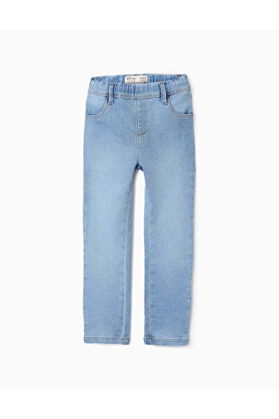 Ziddy Denim Jeggings for Girls, Light Blue