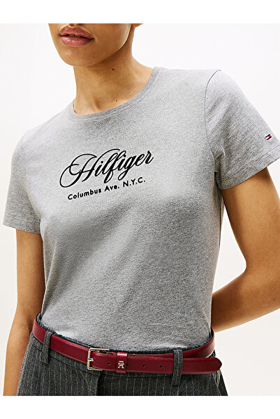Tommy Hilfiger Logo Embroidery Crew Neck T-Shirt
