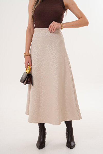 miss ledonna Women's Puff Skuba Patterned Skirt