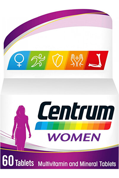 Centrum Pfizer, Multivitamin Tablets for Women, Pack of 60 Tablets