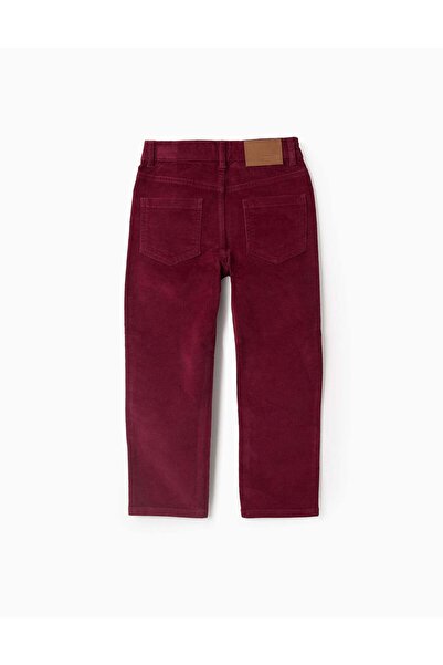 Ziddy Corduroy trousers 'slim fit' for boys, dark red