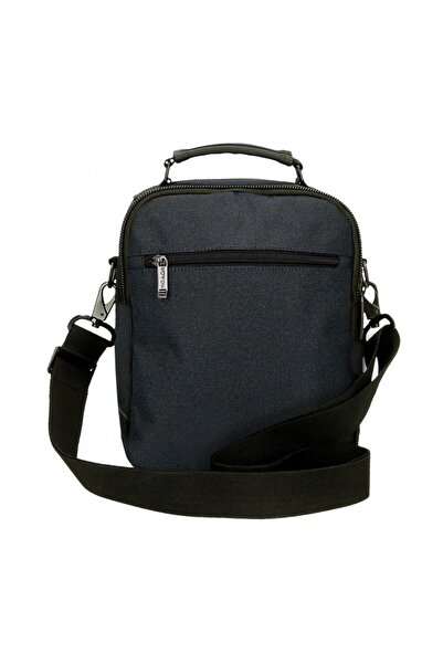 Movom Men's shoulder bag, 2 compartments Trimmed, navy blue, 20x25x12 cm