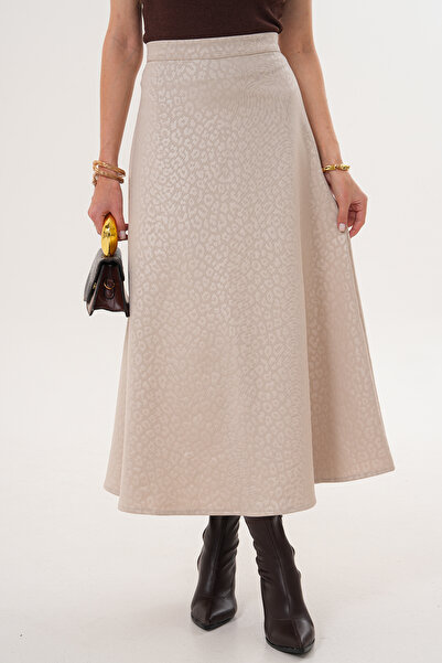 miss ledonna Women's Puff Skuba Patterned Skirt