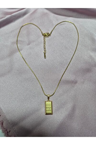 Melkady Aksesuar MelKady 1205 - Viral Trend Model Külçe Altın Bijuteri Kolye