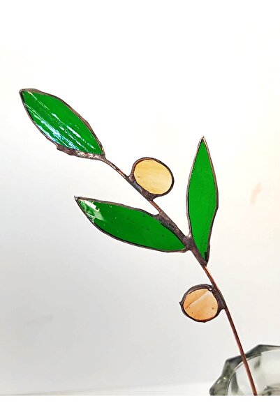 anonim Yeşil Yapraklı Vitray Çiçek