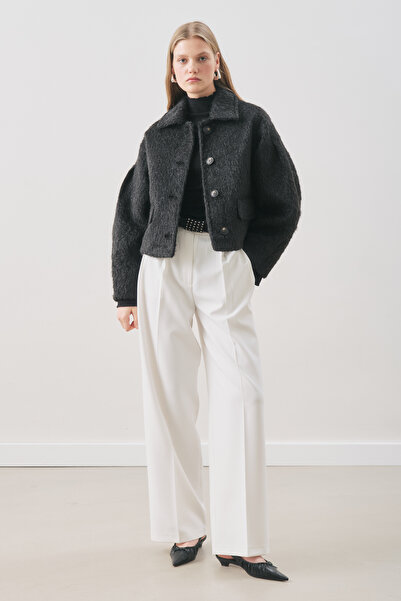 Manuka Boucle Short Coat Black