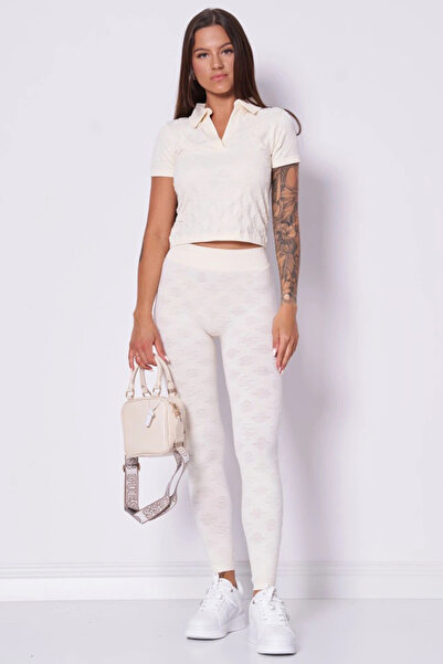 Guess Peony Women's Cream Active Top V5Yp10Z3Oa0-F0Eq