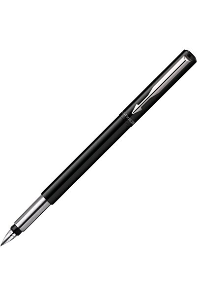 Parker Vector Fountain Pen - Black with Chrome Trim, Medium Nib