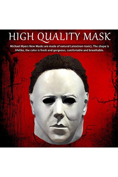 Jorunb Halloween Horror Scary Full-Face Mask for Adult Cosplay with Hair