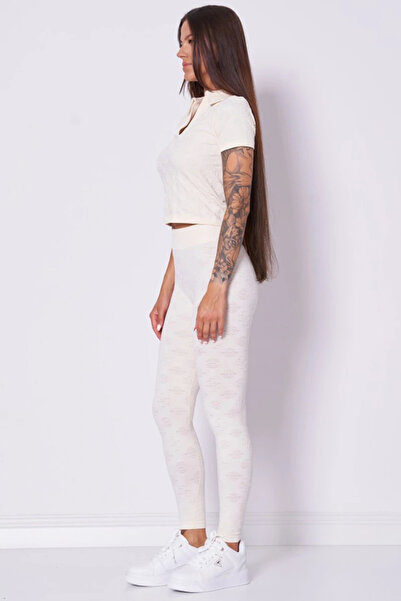 Guess Peony Women's Cream Active Top V5Yp10Z3Oa0-F0Eq