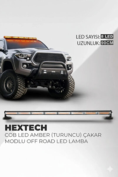 C9 Hextech 80W Turuncu 90cm 17 Farklı Yanış Modlu 8 COB LED Off Road Led Lamba