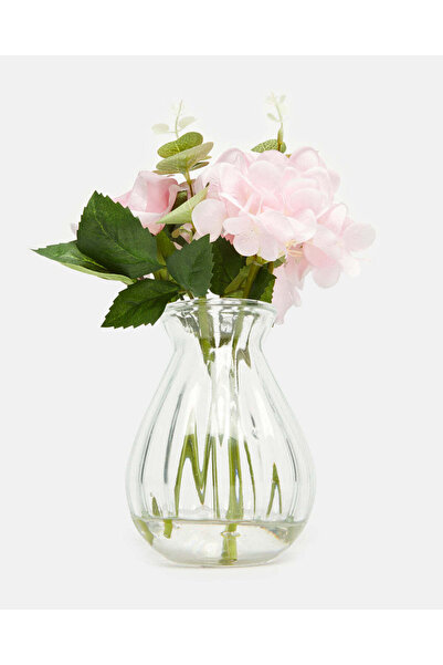 REDTAG Pink Flower Arrangement In Glass Vase