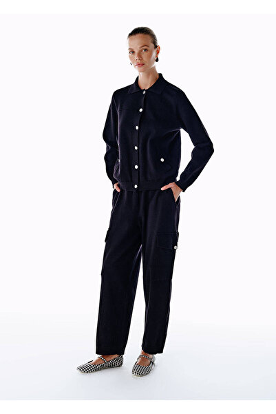 Knitss Black Knit Cargo Pants