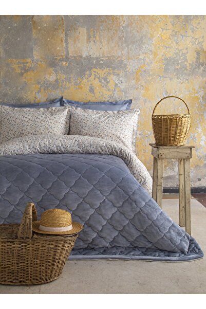 Apricitas HOME Çift Kişilik MIRACLE INDIGO My TOUCH Kadife Complete Set