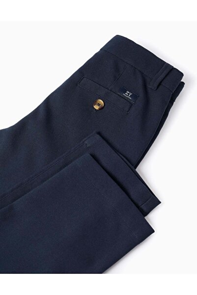 Ziddy Slim twill chino trousers B&S for boys, dark blue