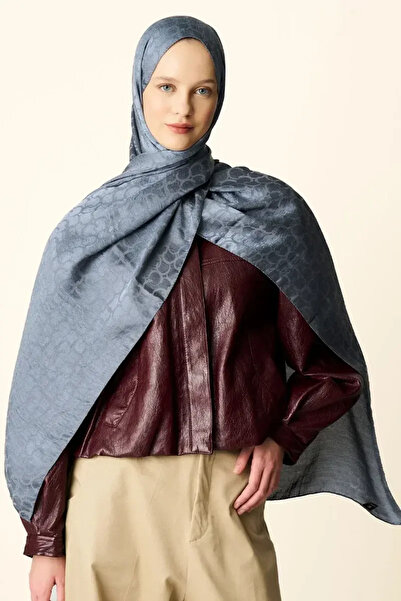 Madame Polo Premium Jakar Şal Halka Desen - Antrasit