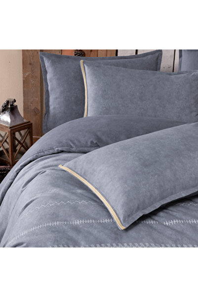 Sarev Shaw Blue Double Size 100% Cotton Flannel Duvet Cover Set