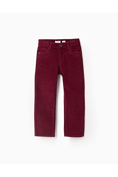 Ziddy Corduroy trousers 'slim fit' for boys, dark red