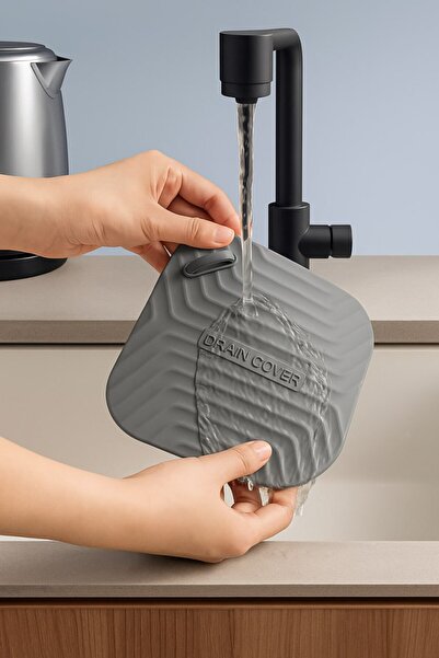 Anadolu Saray 3 ADET Kötü Koku Önleyici Gider Tıpası – Silikon Lavabo ve Banyo Gider Kapağı Gri Renk