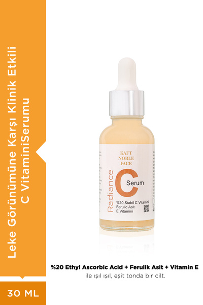 KAFT NOBLE FACE Radiance C serum Aydınlatıcı Ve Leke Karşıtı %20 Askorbik Asit,%5 Niacinamide, Ferulik Asit 30 ml