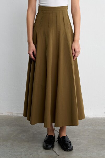 Zeyyen SPOR DİKİŞLİ PARÇALI ETEK YAĞ YEŞİLİ