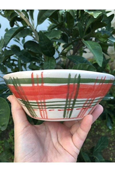 seramikanaz Handmade Ceramic Christmas Themed Healthy Snack Bowl