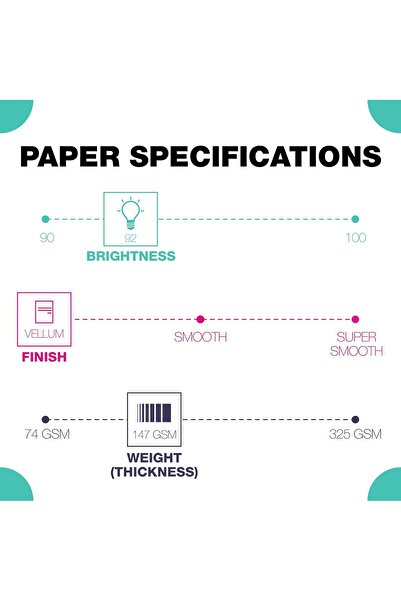 Springhill Ivory Colored Cardstock 22×28 cm, Velum Bristol 27kg (147gsm), 250 Sheets