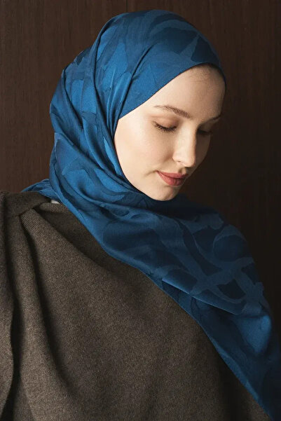 Madame Polo Naiya Jakar Şal Wave Desen - Petrol