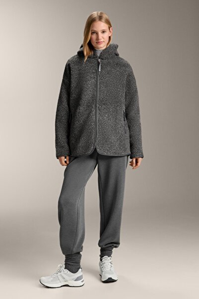Oysho Oversize faux-shearling jacket with faux-fur lined hood