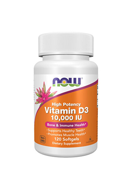 Now Foods Supplements, Vitamin D-3 10,000 IU, Highest Potency, Structural Sup...