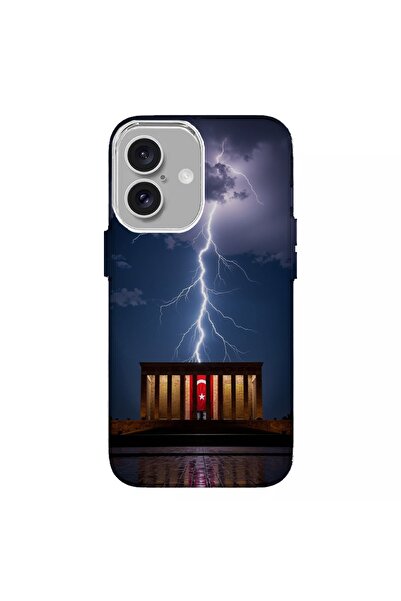 Turkuaz غطاء سيليكون فاخر متوافق مع آيفون 16 بتصميم خاص من أنيتكر