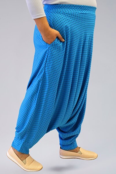 BNZ TEKSTİL Authentic Viscose Shalwar - Viscose Fabric Belmando Comfortable Fit Bohemian Authentic Style Women's Shalwar with Pockets