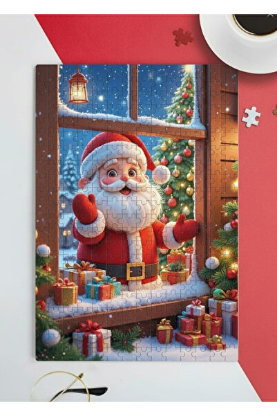 PRİNTOPİA DESİGN Yılbaşı Merry Christmas Noel Baba Temalı 99 Parça Puzzle Yap-Boz Hediyelik Eşya