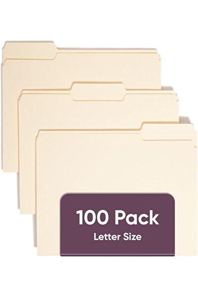 Smead مجلدات ملفات مانيلا، علامات تبويب مقطوعة بمقدار 1/3، أوضاع متنوعة، مقاس...