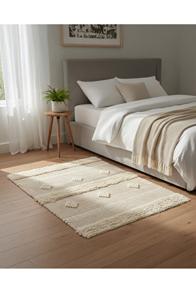 REDTAG Beige Boho Dhurrie