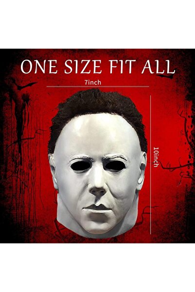 Jorunb Halloween Horror Scary Full-Face Mask for Adult Cosplay with Hair