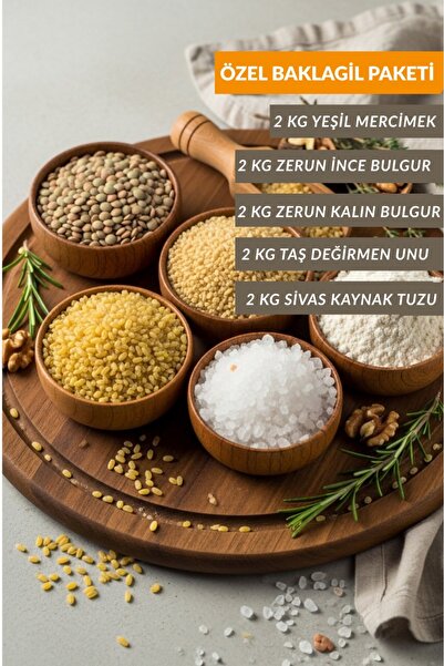 ÇİT KEÇİ ÇİFTLİĞİ Özel Baklagil Paketi 10 KG – Yeşil Mercimek + İnce Bulgur +...