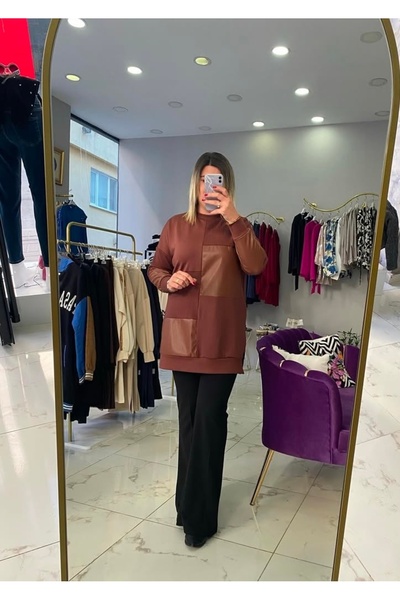 Anka Deri detaylı tesettür tunik