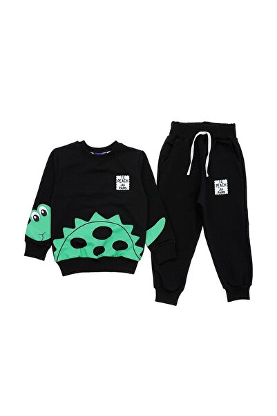 NEWKİDS Dinosaur Printed Transitional Cotton Boy's Suit