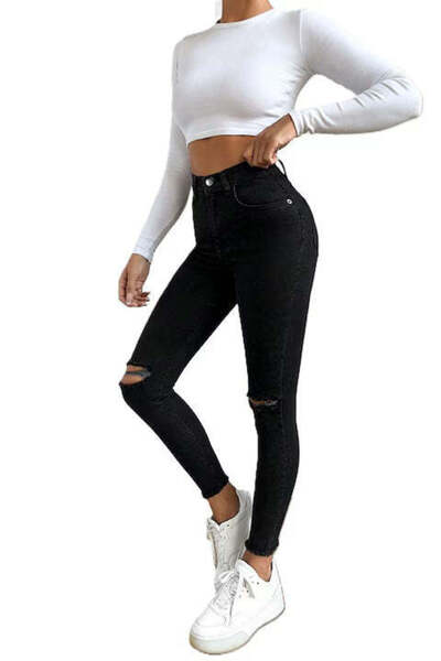 StreetWear Outlet Women's Skinny Jeans, Ripped, High Waist