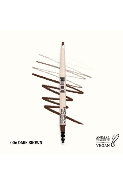 MOİRA قلم حواجب بزاوية (006، بني غامق)