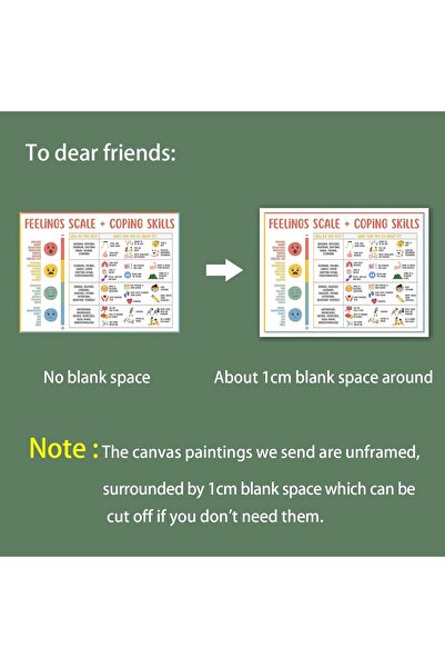 Generic Children's Mental Health Stickers Poster - Emotions Chart for Classroom, Calm Corner, Unframed 12x16